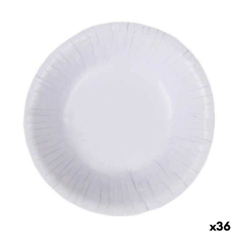 Set de Platos Algon Desechables Blanco Cartu00f3n 450 ml (36 Unidades)