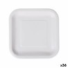 Set de Platos Algon Desechables Blanco Cartu00f3n 23 cm (36 Unidades)