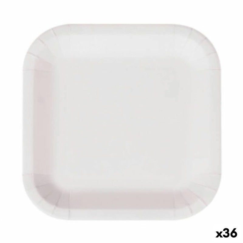 Set de Platos Algon Desechables Blanco Cartu00f3n 26 cm (36 Unidades)