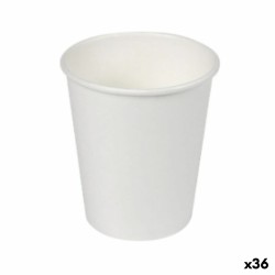 Set de Vasos Algon Cartu00f3n Desechables Blanco 36 Unidades (50 Piezas)