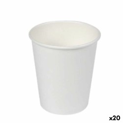 Set de Vasos Algon Cartu00f3n Desechables Blanco 20 Unidades (100 Piezas)