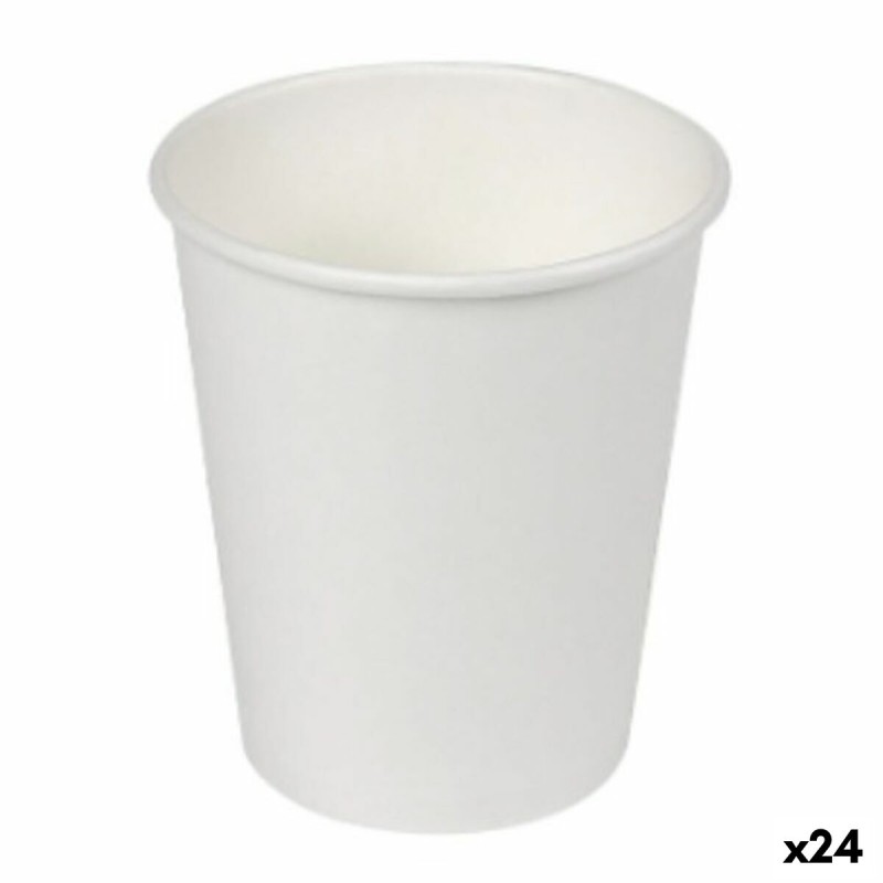 Set de Vasos Algon Cartu00f3n Desechables Blanco 24 Unidades (50 Piezas)