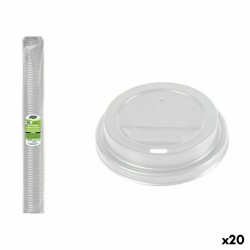 Set de tapas para vasos Algon Cafu00e9 100 Piezas 200 ml (20 Unidades)