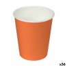 Set de Vasos Algon Cartu00f3n Desechables Naranja 36 Unidades (24 Piezas)