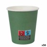 Set de Vasos Algon Cartu00f3n Desechables 200 ml Verde 36 Unidades (24 Piezas)