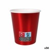 Set de Vasos Algon Cartu00f3n Desechables Rojo 36 Unidades 200 ml (10 Piezas)