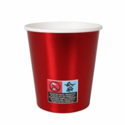 Set de Vasos Algon Cartu00f3n Desechables Rojo 36 Unidades 200 ml (10 Piezas)