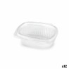 Recipiente Conservador de Alimentos Algon Reutilizable 250 ml Transparente Ovalado 14 x 11 x 4,5 cm (12 Unidades)