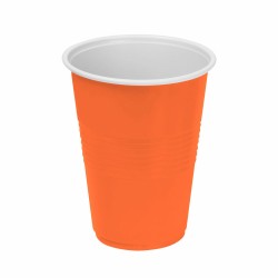 Set de vasos reutilizables Algon Naranja 48 Unidades 450 ml (10 Piezas)