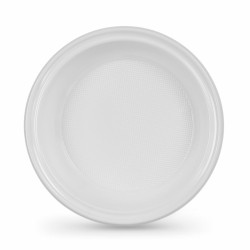 Set de platos reutilizables Algon Redondo Blanco Plu00e1stico 20,5 x 3 cm (6 Unidades)