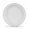 Set de platos reutilizables Algon Redondo Blanco Plu00e1stico 20,5 x 3 cm (6 Unidades)