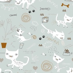 Funda Nórdica Panzup Cats Cama de 80/90 (150 x 220 cm)