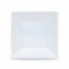 Set de platos reutilizables Algon Cuadrado Blanco Plu00e1stico 18 x 18 x 4 cm (24 Unidades)