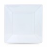 Set de platos reutilizables Algon Cuadrado Blanco Plu00e1stico 23 x 23 x 2 cm (24 Unidades)