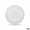 Set de platos reutilizables Algon Blanco 20,5 x 20,5 x 2 cm (36 Unidades)