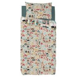 Funda Nórdica Cool Kids Postcard Reversible Cama de 80/90 (150 x 220 cm)