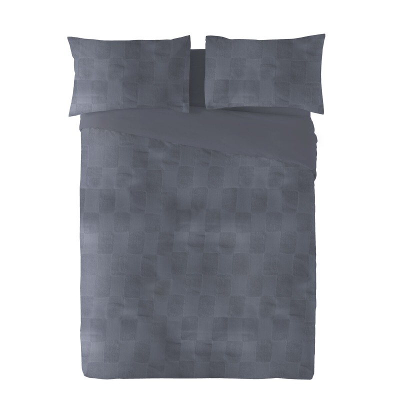 Funda Nórdica Naturals ELBA Gris oscuro Cama de 135 (220 x 220 cm)