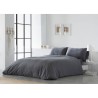 Funda Nórdica Naturals ELBA Gris oscuro Cama de 135 (220 x 220 cm)