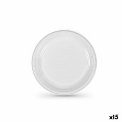 Set de platos reutilizables Algon Blanco Plu00e1stico 17 x 17 x 1,5 cm (36 Unidades)