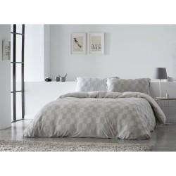 Funda Nórdica Naturals ELBA Gris claro Cama de 90 (150 x 220 cm)