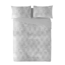 Funda Nórdica Naturals ELBA Gris claro Cama de 135 (220 x 220 cm)