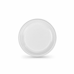 Set de platos reutilizables Algon Blanco Plu00e1stico (6 Unidades)