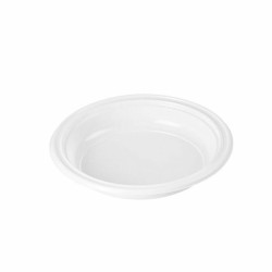 Set de platos reutilizables Algon Blanco Plu00e1stico 20,5 x 20,5 x 3 cm (6 Unidades)