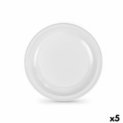 Set de platos reutilizables Algon Blanco Plu00e1stico 25 x 25 x 1,5 cm (36 Unidades)