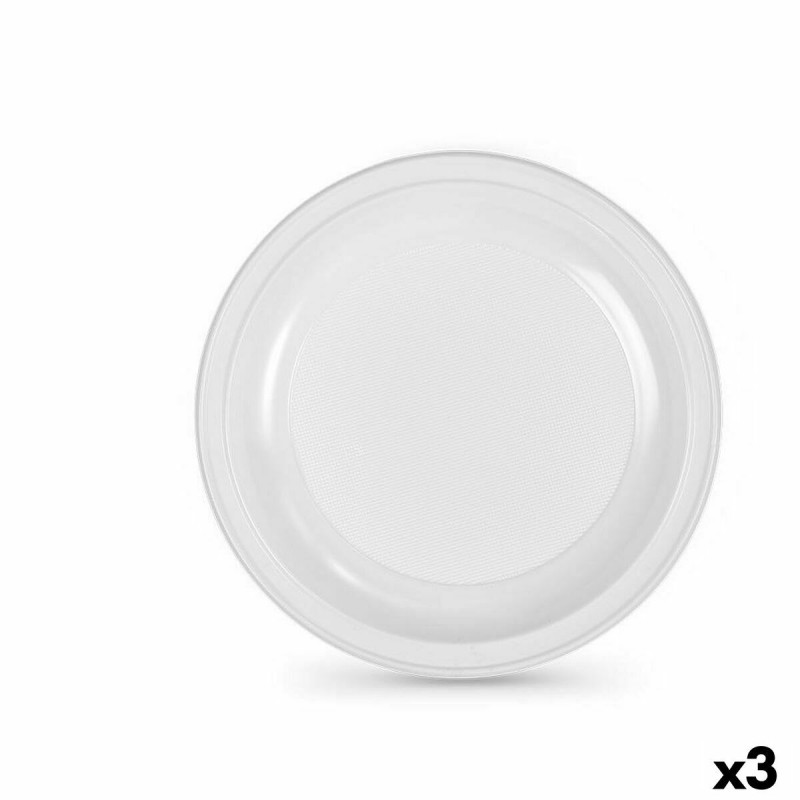 Set de platos reutilizables Algon Blanco Plu00e1stico 28 x 28 x 1,5 cm (36 Unidades)