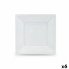 Set de platos reutilizables Algon Blanco Plu00e1stico 18 x 18 x 1,5 cm (36 Unidades)