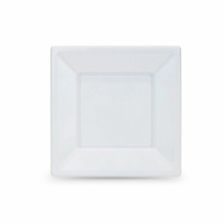 Set de platos reutilizables Algon Blanco Plu00e1stico 18 x 18 x 1,5 cm (36 Unidades)