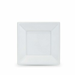 Set de platos reutilizables Algon Blanco Plu00e1stico 18 x 18 x 1,5 cm (24 Unidades)