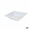 Set de platos reutilizables Algon Blanco Plu00e1stico (24 Unidades)