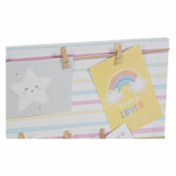 Portafotos DKD Home Decor Sunshine Multicolor Lienzo Bebé 50 x 2 x 50 cm