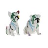 Figura Decorativa DKD Home Decor Multicolor Perro Lacado 20 x 12,5 x 17,5 cm (2 Unidades)