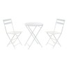 Conjunto de Mesa con 2 Sillas DKD Home Decor Blanco 80 cm 60 x 60 x 70 cm (3 pcs)