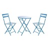 Conjunto de Mesa con 2 Sillas DKD Home Decor MB-166634 Azul 80 cm 60 x 60 x 70 cm (3 pcs)