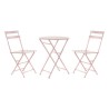 Conjunto de Mesa con 2 Sillas DKD Home Decor MB-177410 Rosa 60 x 60 x 75 cm (3 pcs)