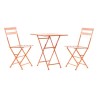 Conjunto de Mesa con 2 Sillas DKD Home Decor MB-177412 Coral 60 x 60 x 75 cm (3 pcs)