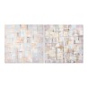 Cuadro DKD Home Decor Squares Abstracto 100 x 3 x 100 cm Moderno (2 Unidades)