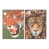 Cuadro DKD Home Decor 52 x 2,7 x 72 cm Tigre Moderno (2 Unidades)