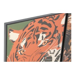 Cuadro DKD Home Decor 52 x 2,7 x 72 cm Tigre Moderno (2 Unidades)