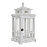 Farol DKD Home Decor Blanco Cristal Pino (22.5 x 22.5 x 47 cm)