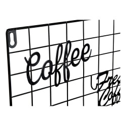 Decoración de Pared DKD Home Decor Coffee Blanco Negro Vintage 30 x 4 x 38 cm