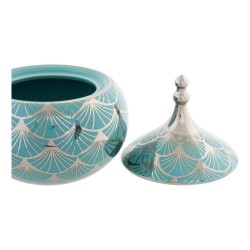 Caja-Joyero DKD Home Decor Porcelana Turquesa 14 x 14 x 17 cm