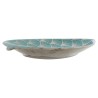 Centro de Mesa DKD Home Decor 27,5 x 16 x 3 cm Turquesa Oriental Cromado Hoja de planta