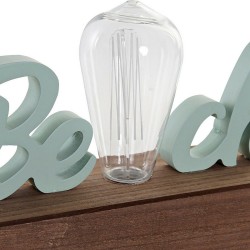 Figura Decorativa DKD Home Decor Beach LED Verde Azul marino Mediterráneo 34 x 8 x 16 cm (2 Unidades)