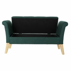 Banqueta DKD Home Decor 8424001795512 Natural Madera Poliéster Verde (130 x 44 x 69 cm)