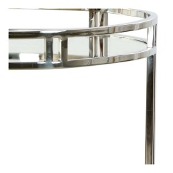 Mesa auxiliar DKD Home Decor Cristal Acero Plateado (42 x 42 x 61 cm)