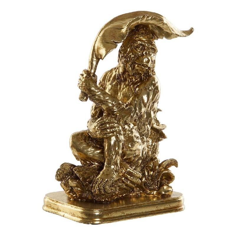 Figura Decorativa DKD Home Decor Dorado Resina Colonial Hoja de planta 16,5 x 10,6 x 22,5 cm